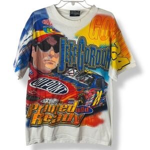 Chase Authentics Jeff Gordon Shirt Mens Size Medium 2001 NASCAR Double Sided AOP